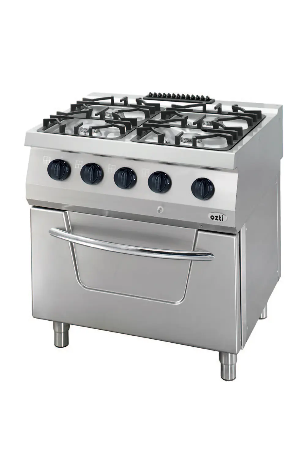 Kuzine Fırınlı 700 Seri Gazlı 4 Açık Ateş 80x70x85 (Ls)-4X7,5Kw+7Kw Gazlı Fırın