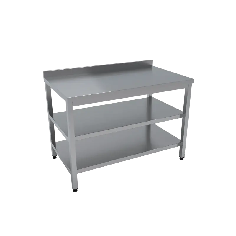 Çalışma Tezgahı Etrafı Açık Taban Ve Ara Raflı 120x60x85 CM