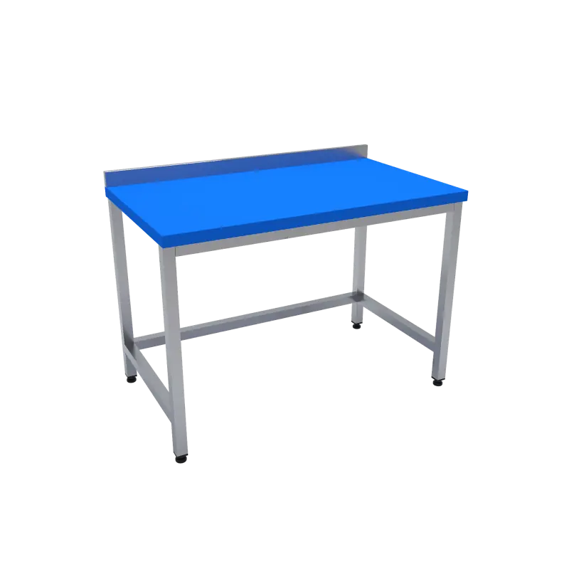 Çalışma Tezgahı Polietilen Tablalı 120x70x85 CM Mavi