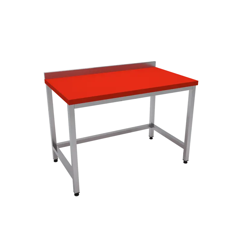 Çalışma Tezgahı Polietilen Tablalı 220x60x85 CM Kırmızı