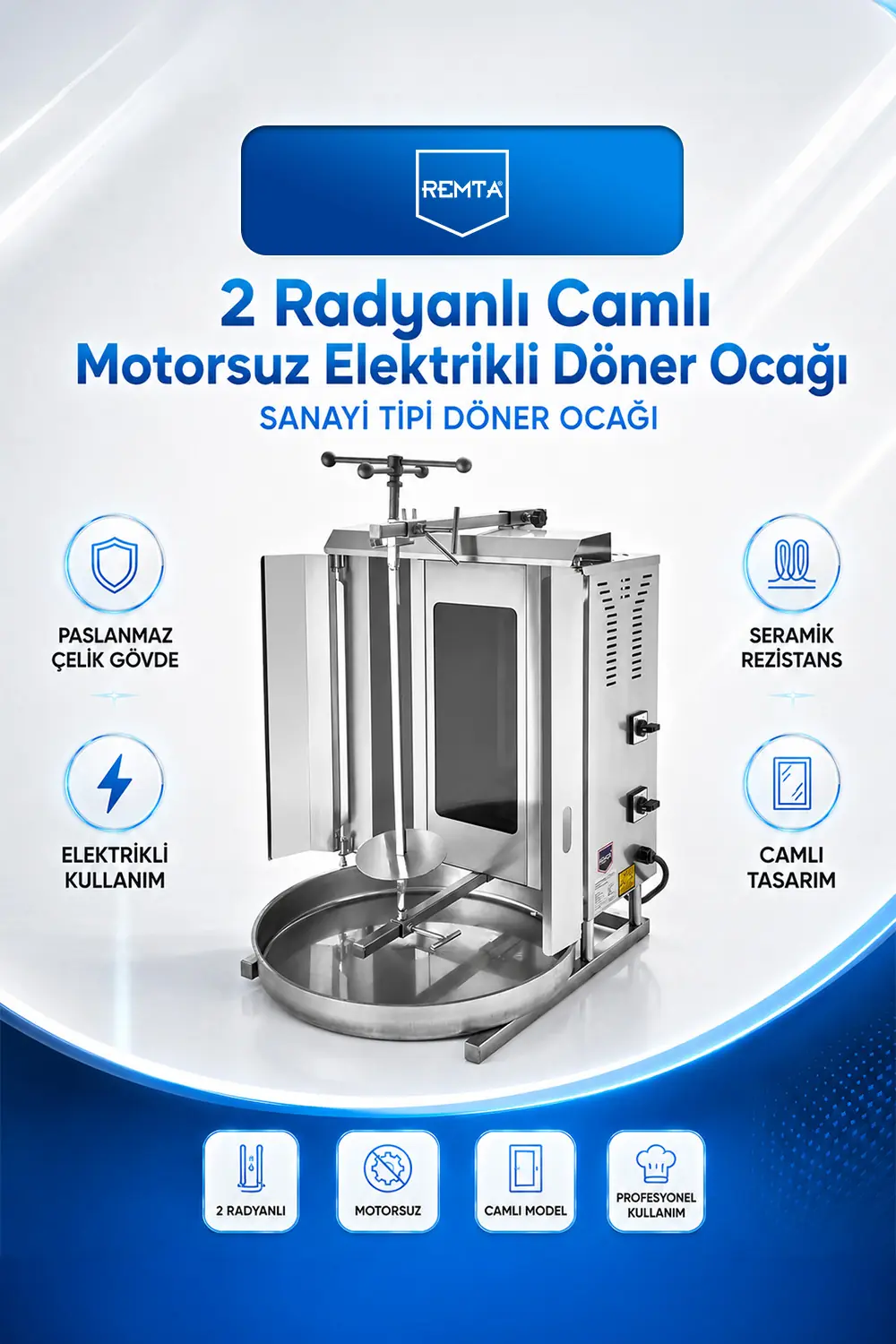 2 Radyanlı Elektrikli Döner Ocağı