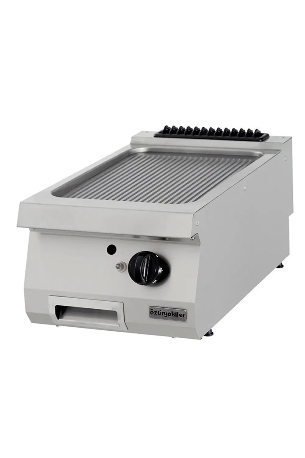 Grill Plate Set Üstü 900 Seri Gazlı Oluklu 40x90x30-Sert Krom Kaplı