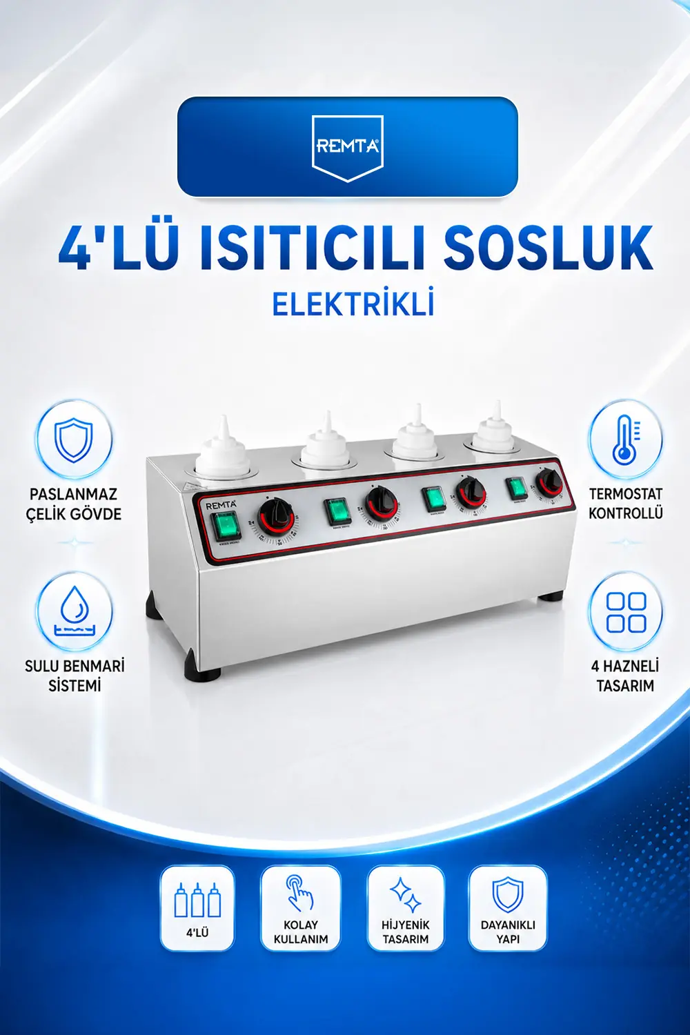 4'lü Isıtıcılı Sosluk