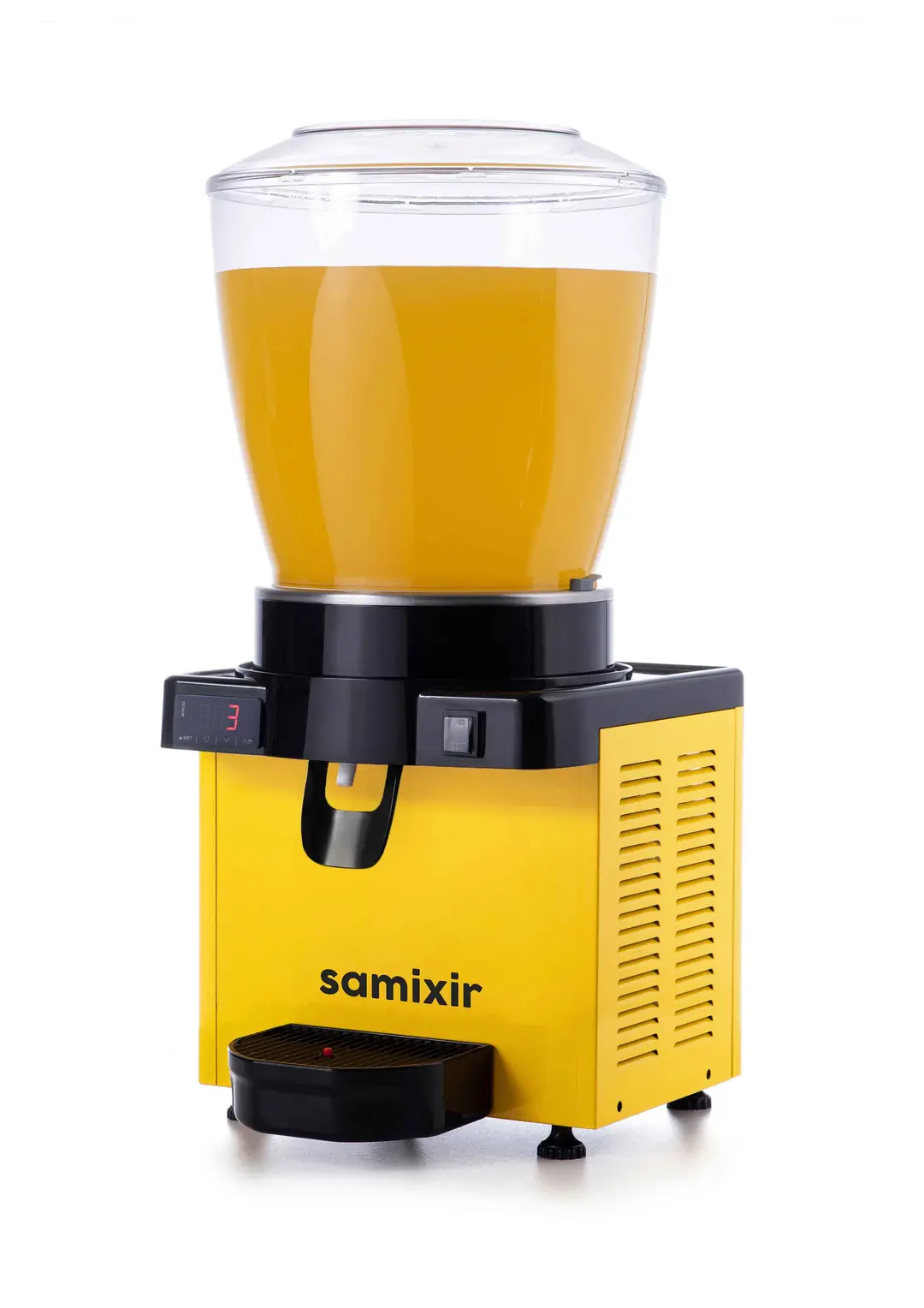 Samixir Panoramik Soğuk İçecek Dispenseri (22 LT) Karıştırıcılı, Sarı, Dijital