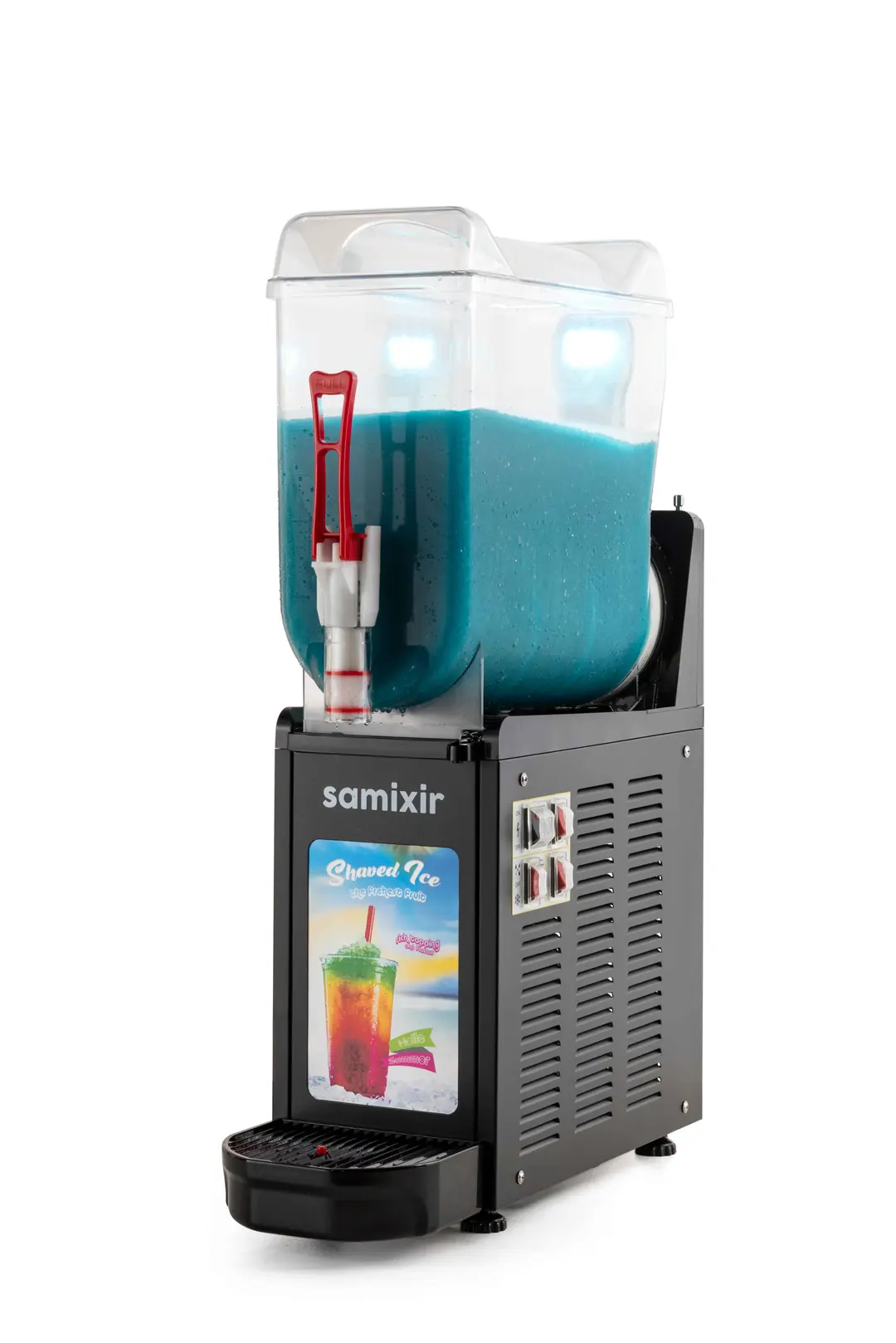 Samixir Allure Ice Slush Granita Milkshake ve Soğuk Meyve Suyu Dispenseri (12 Lt) Siyah