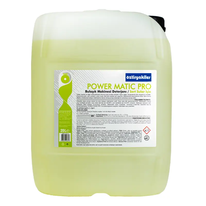 Öztiryakiler Bulaşık Makinesi Deterjanı, Sert Sular İçin, Power Matic Pro, 20 lt