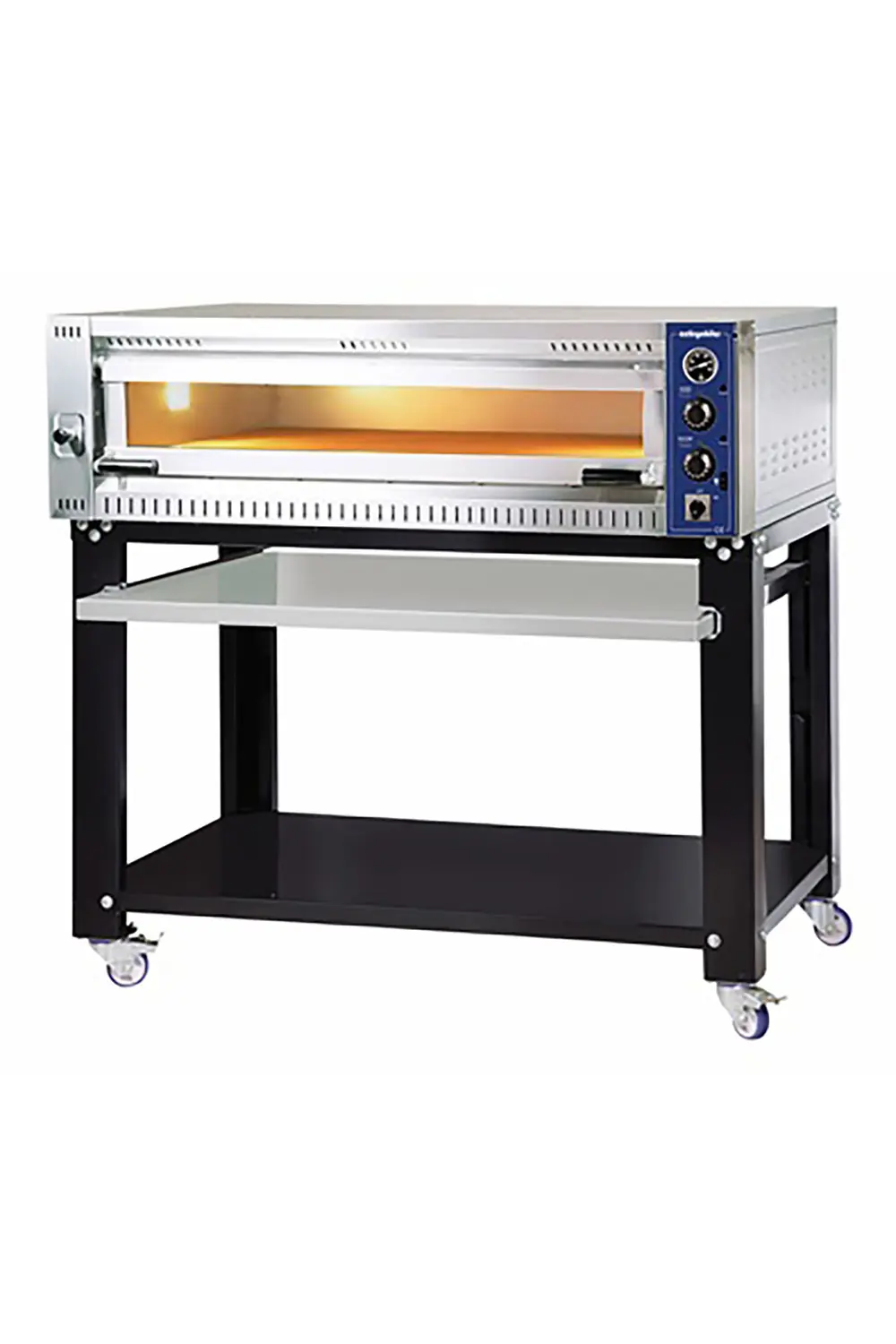 Sanayi Tipi Pizza Ve Lahmacun Fırını 34 cm x 6 Pizza Kapasiteli Tek Katlı Tezgahlı