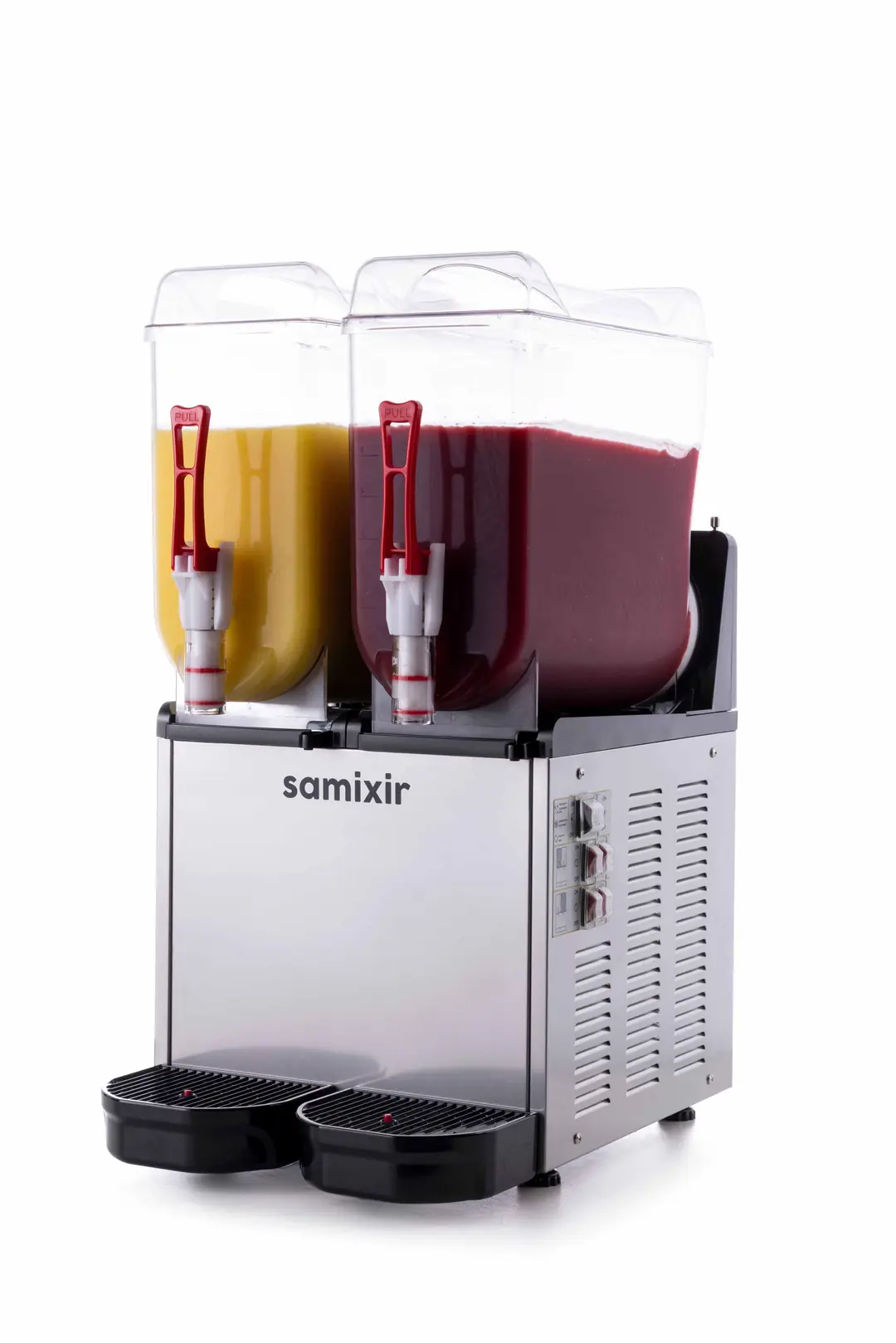 Samixir Allure Twin Ice Slush Granita Milkshake ve Soğuk Meyve Suyu Dispenseri (12+12 Lt) Inox