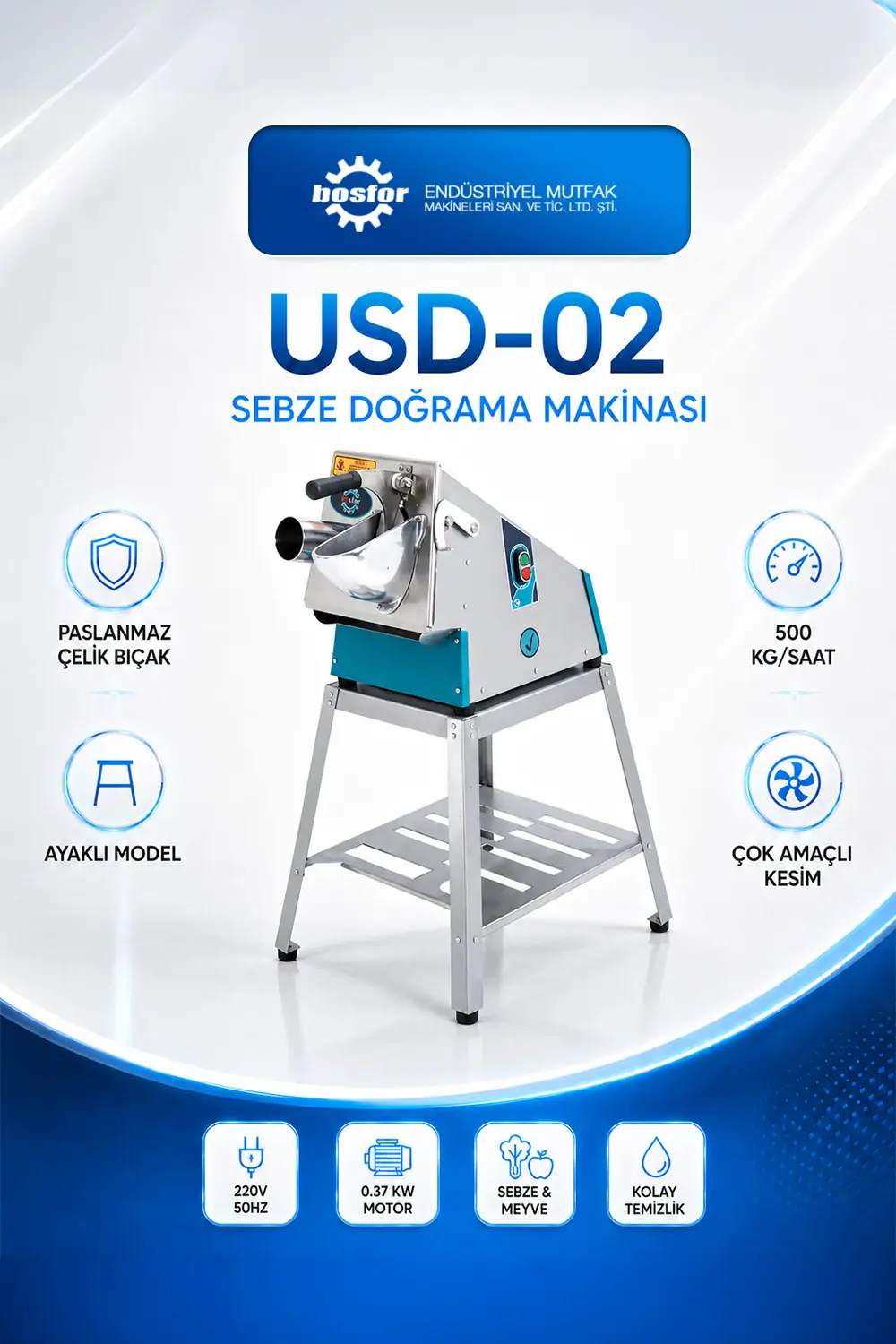 USD-02 SEBZE DOĞRAMA MAKİNASI